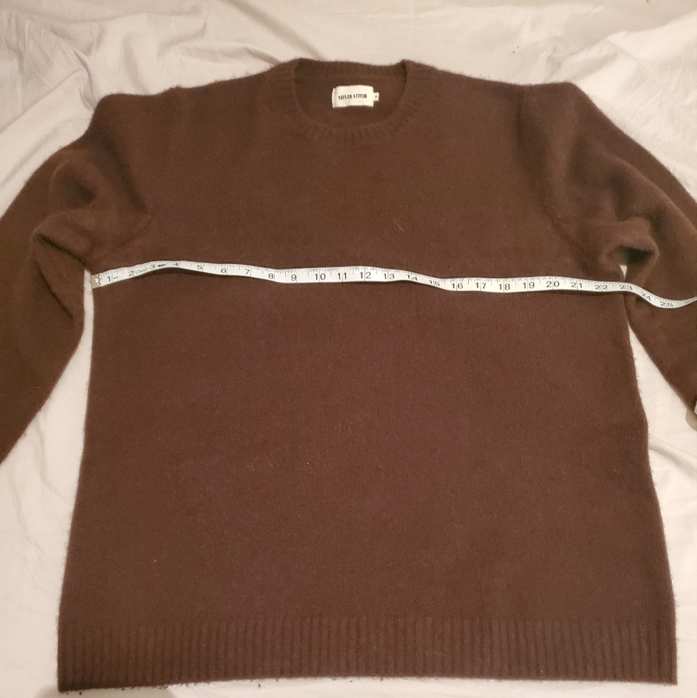 Taylor Stitch Baby Yak Sweater in Brown XL